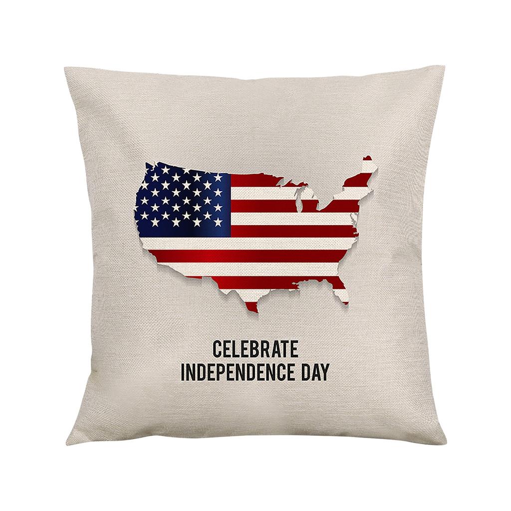 18 IN Independence Day Pillow Memorial Day Patriotic Pillowcase Decoration Independence Day Decorative Pillow