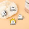 Creative Trendy Cartoon Cat Mouse Keyboard Headset Oil Drop Lapel Brooch Badge Pin Denim Bag Gift Men Women Fashion Jewelry