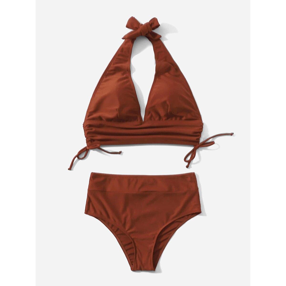 Женский купальник большого размера с эффектом пуш-ап — фото 7