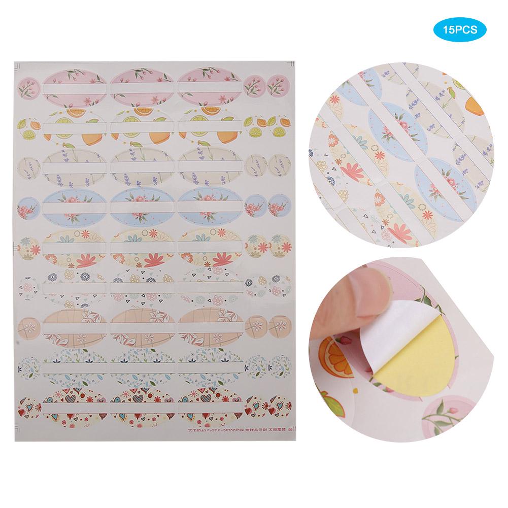 15pcs Essential Oil Bottle Labels Stickers Lotion Aromatherapy Perfume Bottle Labels