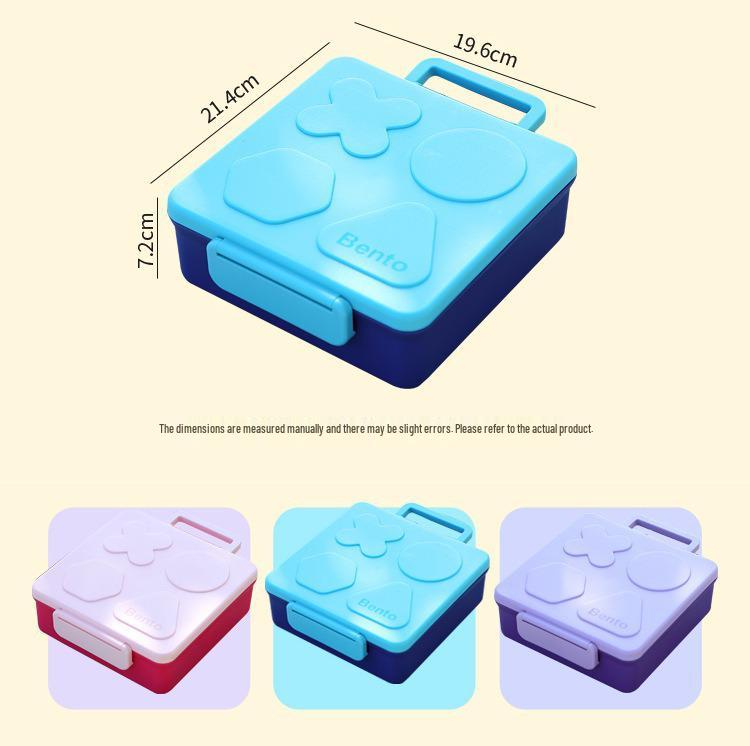 Creative Student Bento Lunch Box: Portable, Large Capacity, with Handle for Travel & Camping