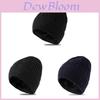 Knitted Hat Men Winter Warmth Wool Beanie Thicklined Fleece For Cold Weather