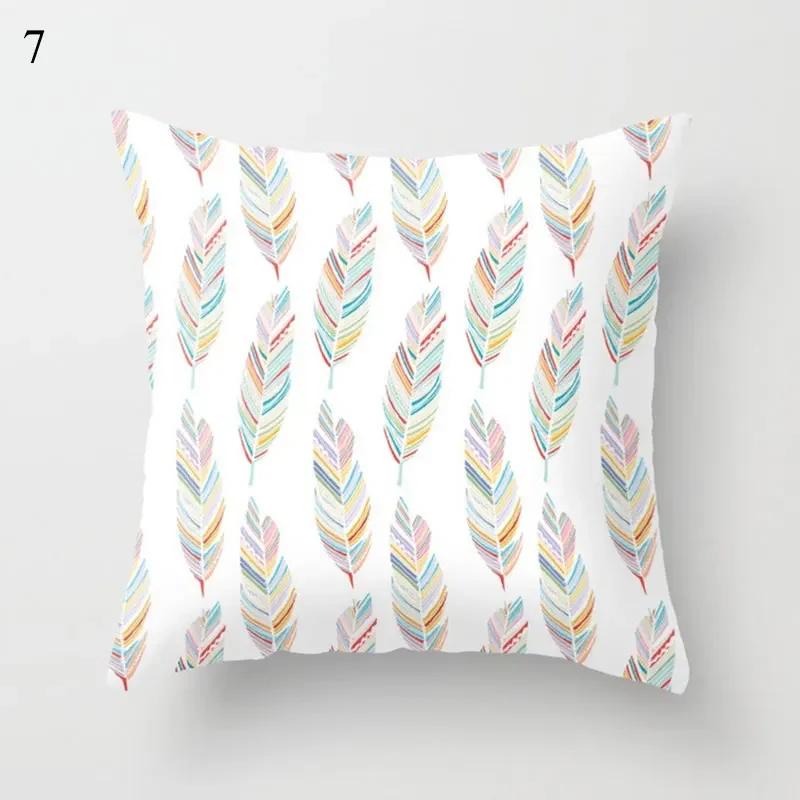 Home Decor Bohemian Feather & Skull Pattern Pillow Covers Pattern Cushion Cover Suitable for Sofa Bedroom Car Pillow Cover