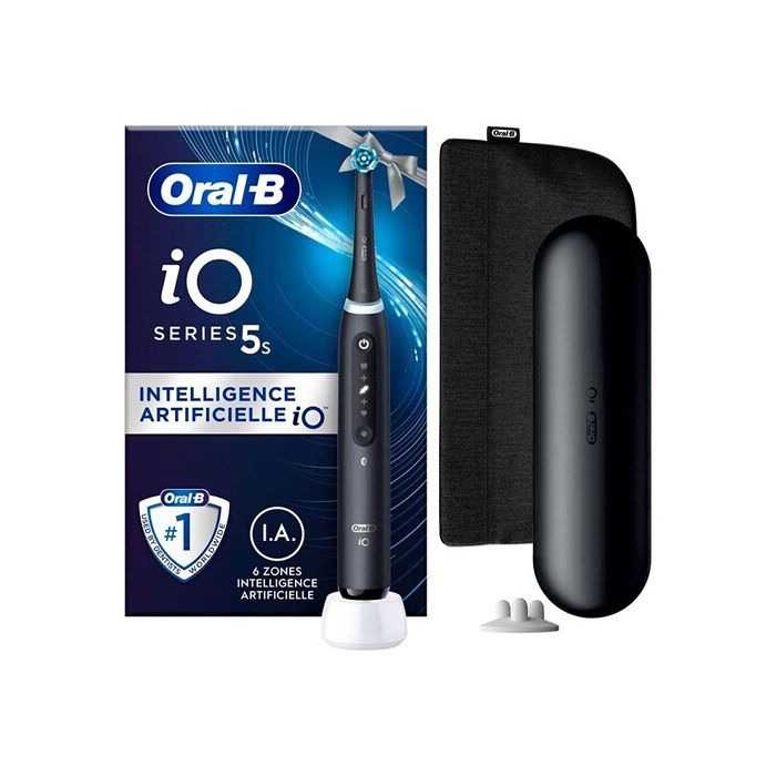 Brosse À Dents Électrique - Oral-B - IO 5 - Noir - 5 Modes De Brossage - Rechargeable