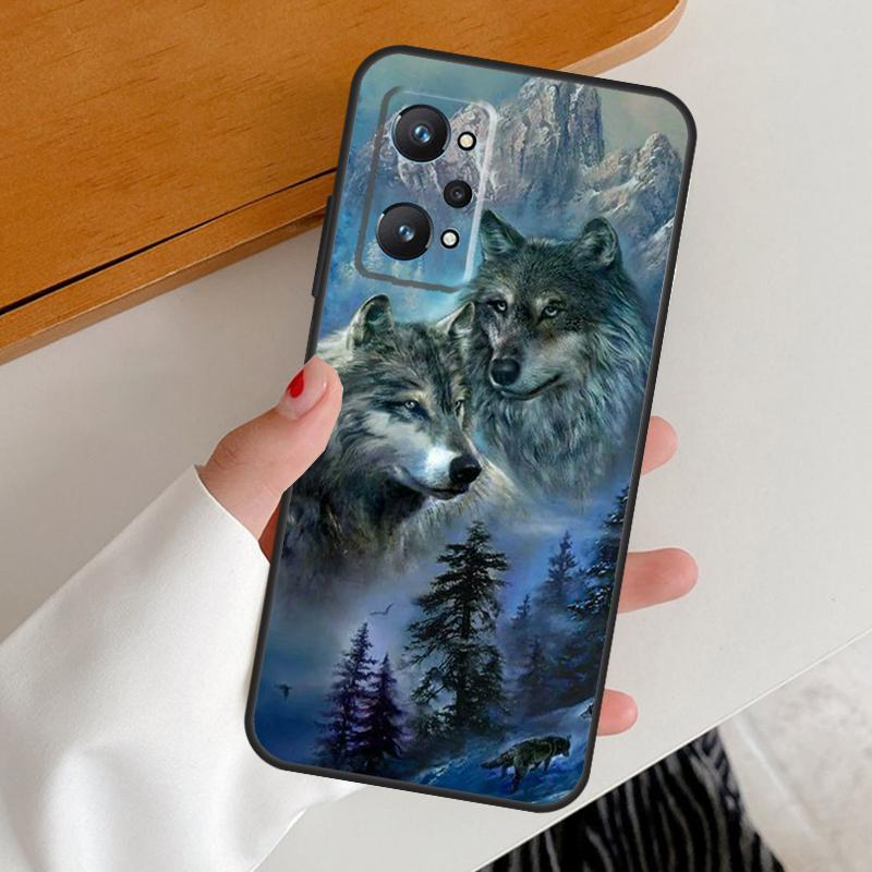 Animal Wolf Galaxy For Realme C53 C51 C55 C67 C30 C31 C33 C35 C21Y C25s GT5 9 10 11 12 Pro Plus GT Neo 6 Case