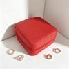 Compact Leather Jewelry Box for Women - Cute Organizer for Pendants, Earrings, and Rings