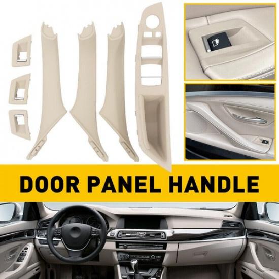

Beige Inner Door Panel Handle Pull Trim Cover For 10-16 BMW 5 Series F10 F11