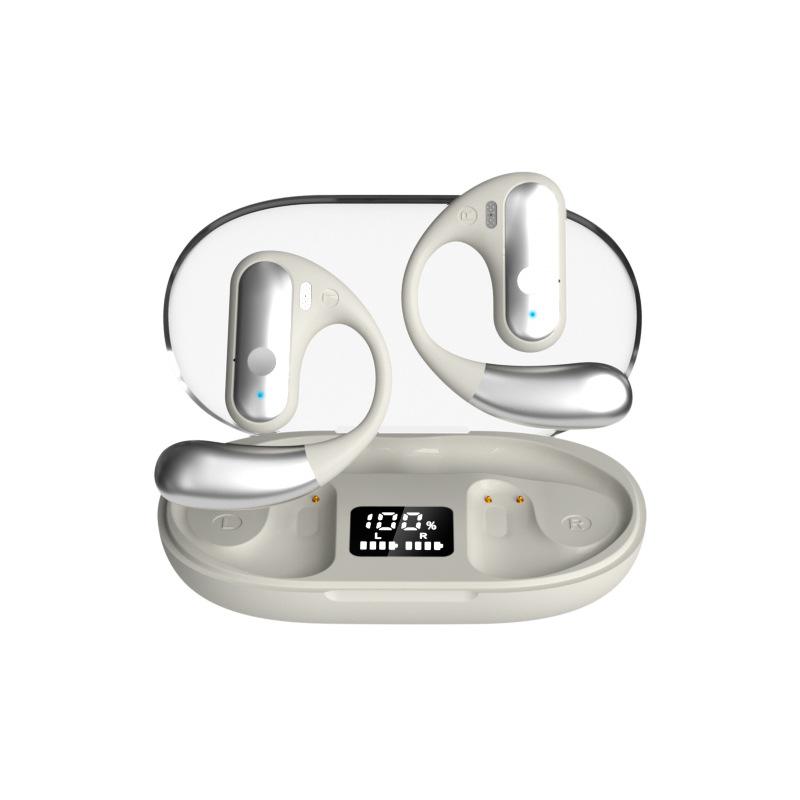 

Беспроводная Bluetooth-гарнитура с костной проводимостью, подвесная, спортивная, комфортная, без ощущений и долгим сроком службы батареи белый