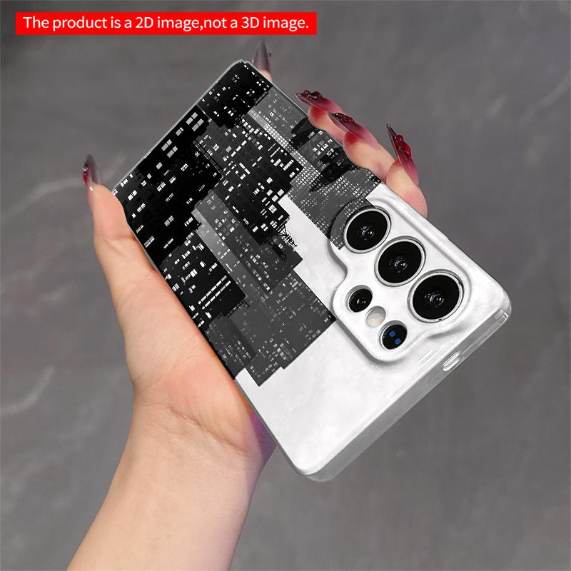 2DFlat Samsung Phone Case Urban Skyline Silhouette Phone Case Applicable To Galaxy S22 S23 S24 S25ULTRA S26 A12 A13 A14 A15 A16