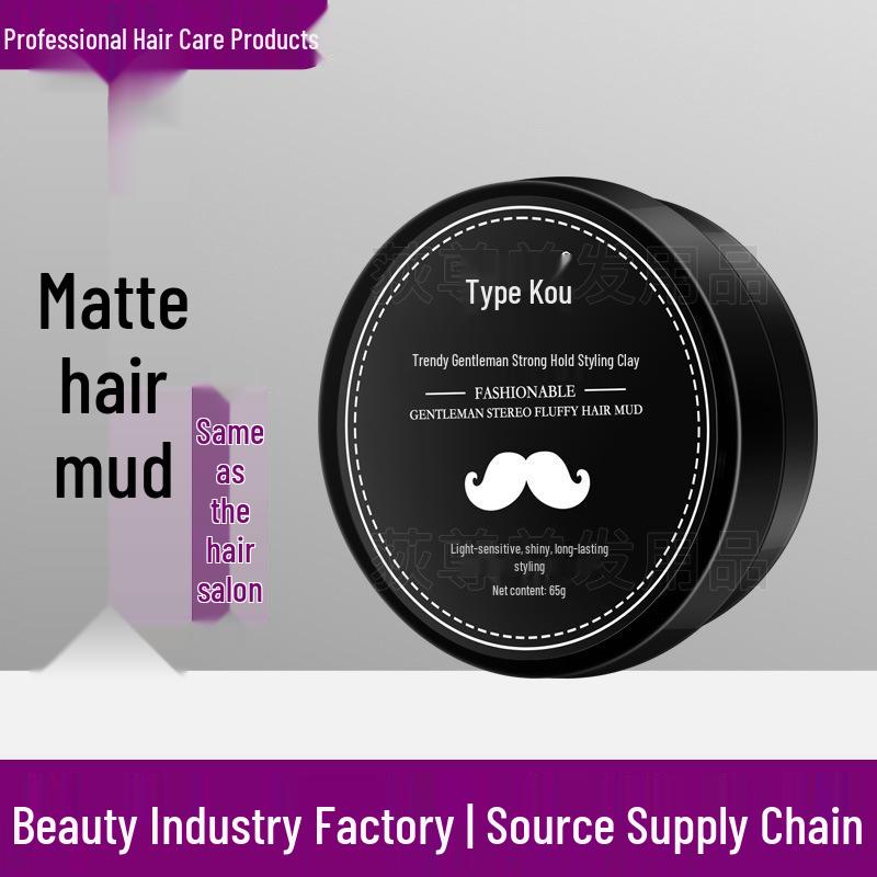 Matte Hair Clay: Long-lasting Volumizing Styling Wax for Men. Gentleman Hair Clay