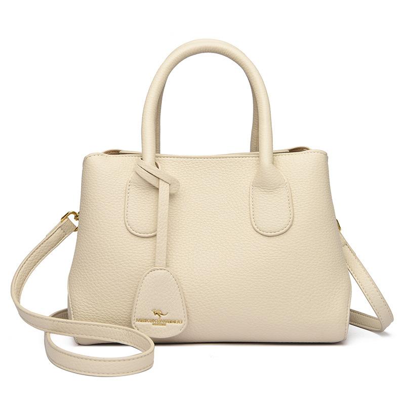 

Простая и модная женская сумка, ручная сумка-тоут большой вместимости, сумка кроссбоди для работы и поездок бежевый