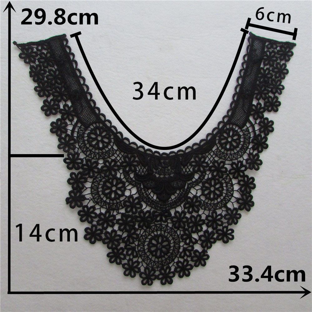 Black And White I Hollow Collar Diy Embroidery Lace Decorative Clothing Accessories Sewing Accessories
