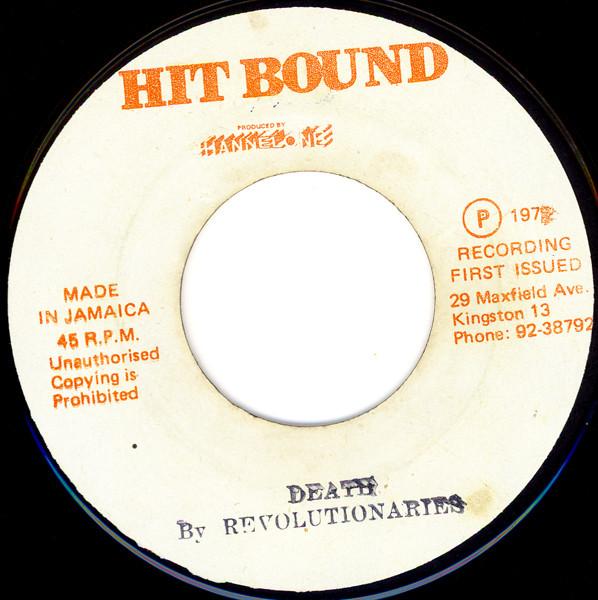 7inch Record REVOLUTIONARIES - Death NONE Hit Bound Jamaica Reggae, Ska & Dub Used