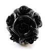 Les Trésors De Lily [J2045] - Black 'Boules De Roses' Designer Ring