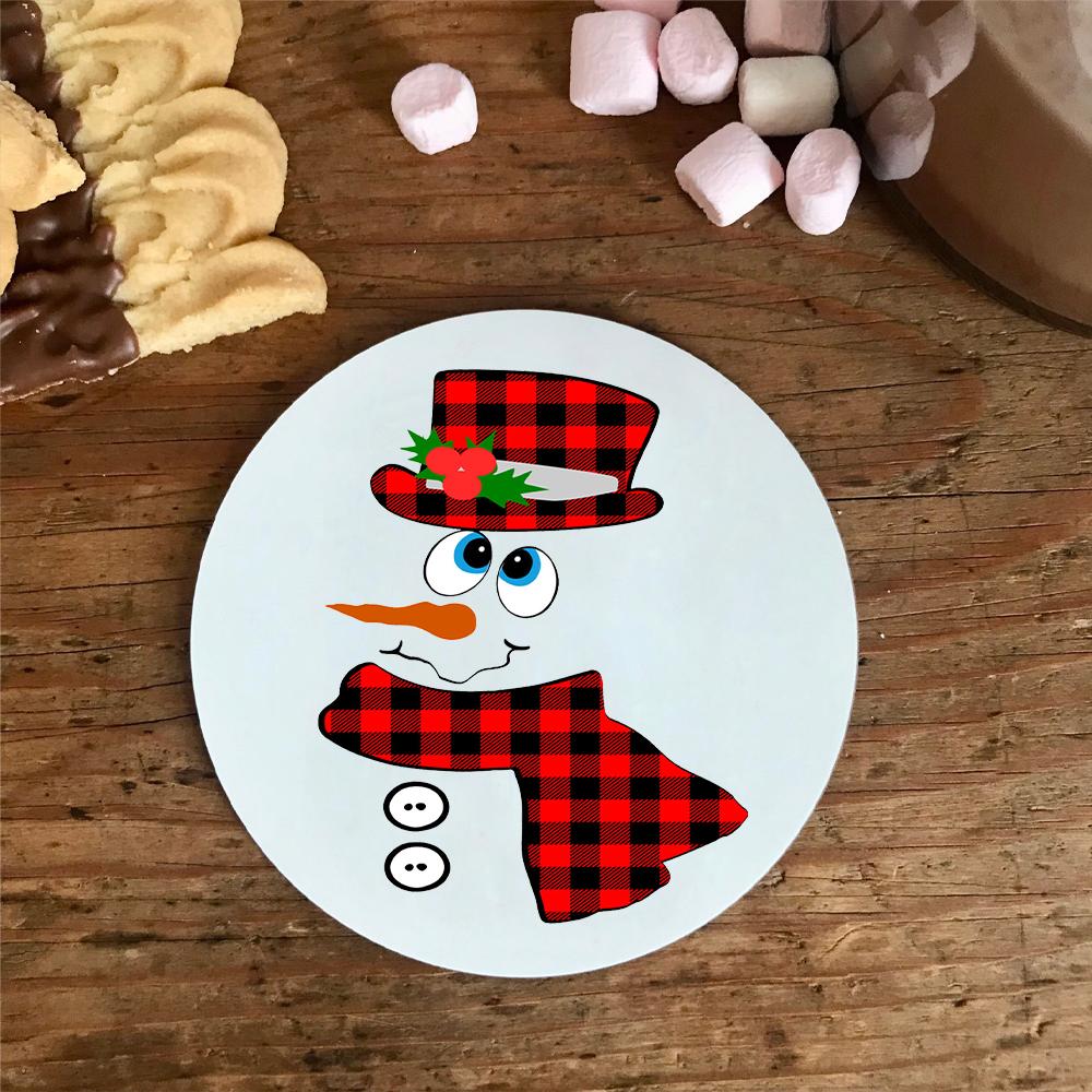 Christmas Coasters with Holder Best Absorbent Coasters Gift Round Cup Mat Housewarming Gifts for Home Kitchen Decorations