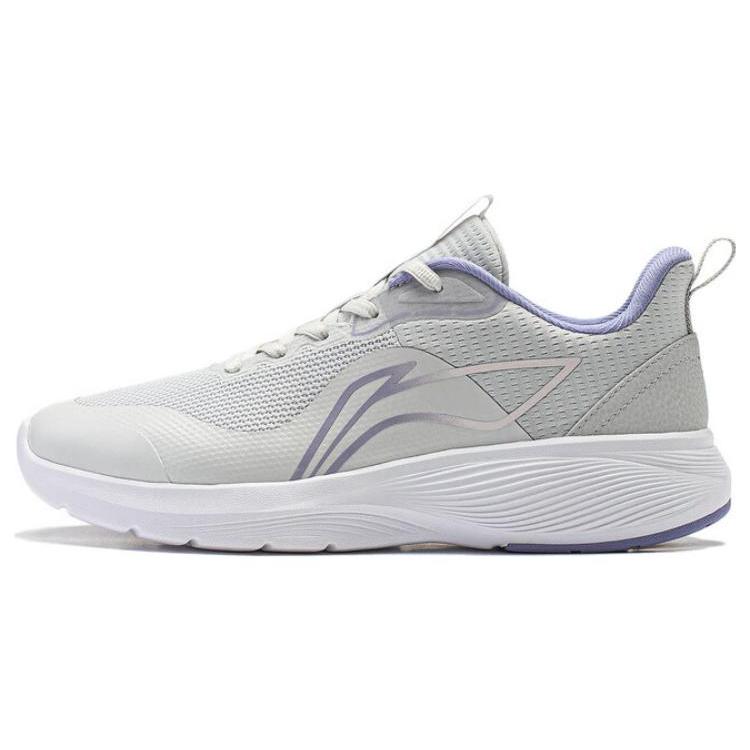 

Li Ning Light Stroll Running Shoes Women s Low top White Gray Purple ARST064-2 37.5