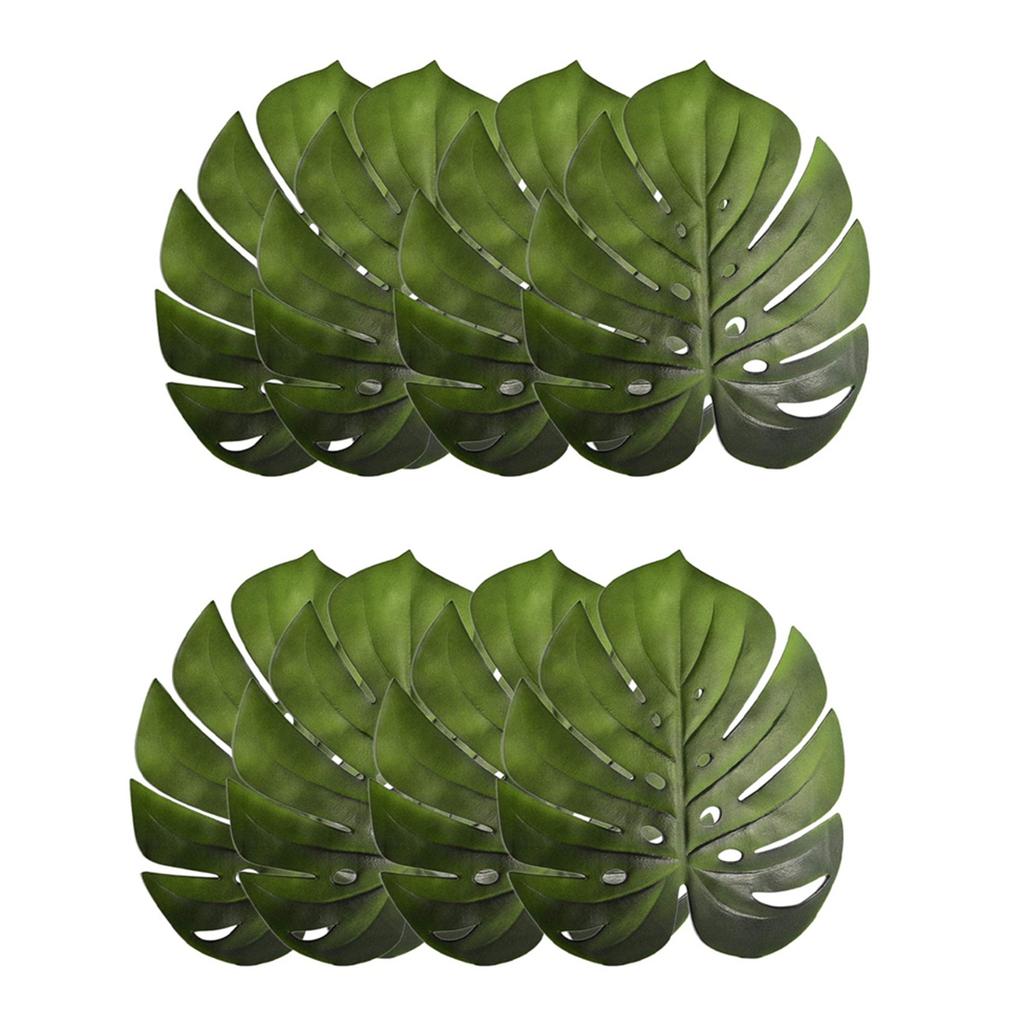 ABWR-8 Piezas Manteles Individuales de Hojas Tropicales Hojas de Monstera Artificiales de EVA Hoja de Palma, Para Decoraciones de Mesa de Boda Suministros para Fiestas