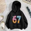 Sei Sette Stampato Abbigliamento per Bambini Completi Divertenti 6 7 Meme Felpa con Cappuccio Ragazze Ragazzi Moda Casual Felpe