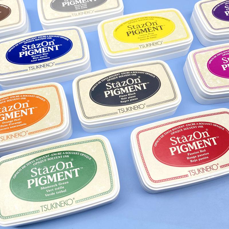 Color Ink Pad DIY Decorative Rubber Stamp Handbook Oil-based Printing Craft Supplies