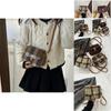 Stylish Plaid Retro Mini Crossbody Shoulder Bag Soft Pu Leather For Urban Fashion