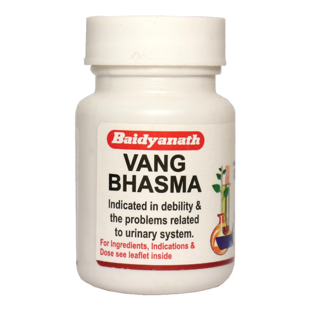 

Baidyanath Wellaura Vang Bhasma 10 Gms | Traditional Ayurvedic Formulation for Vitality, Strength & Balance | Premium Purified Herbal Preparation