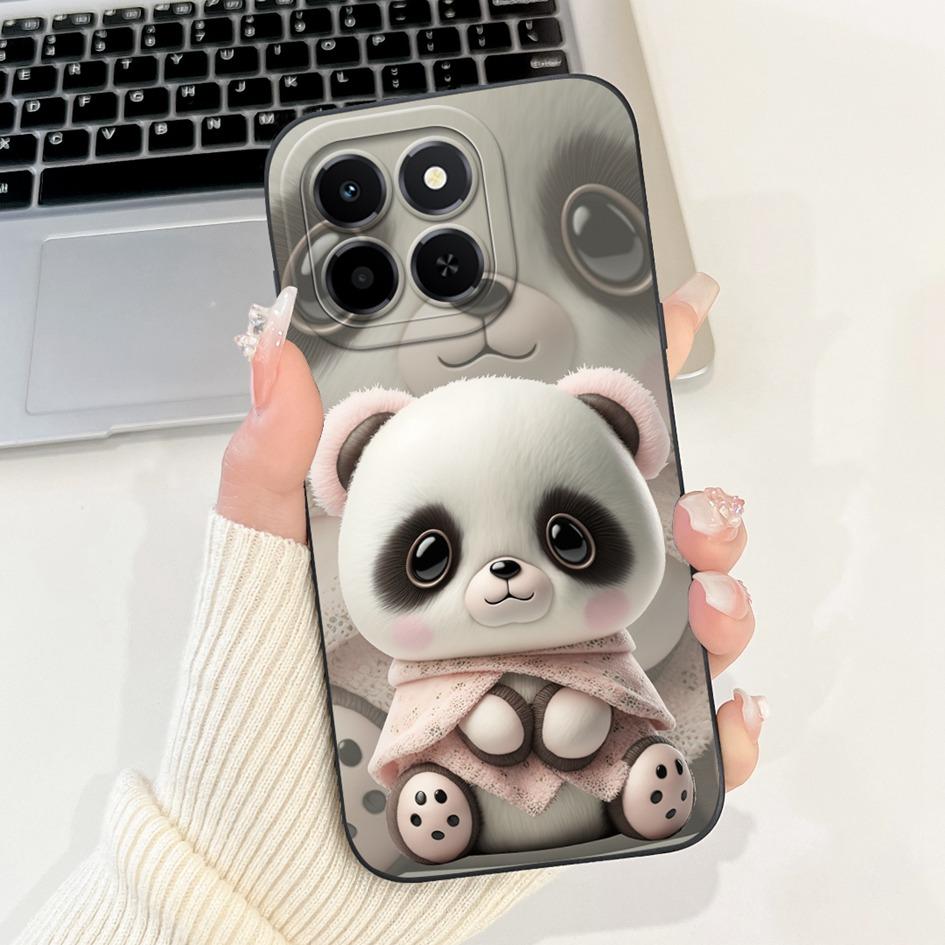6.61" For Honor X6c 2025 Case Cute Panda Rabbit Soft Liquid Silicone Shockproof TPU Back Cover For HonroX6c Play 9C NIC-LX1 Para