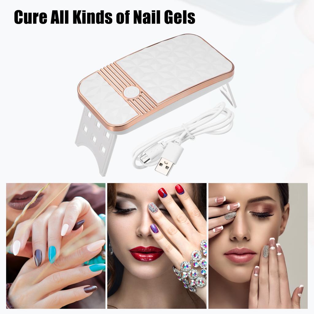 54W UV-LED Portable Nail Drying Lamp With 2 Timers UV Light Gel Nail Manicure Cabin 18PCS LED Lamps Nails Dryer Tools