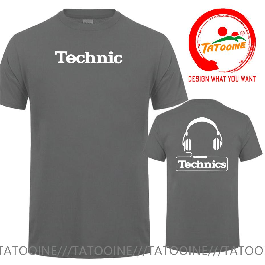 Technics Headphone Print T Shirts Unisex Disco Dj Party House Detroid Harajuku Fashion T Shirt Oversized Tshirt Trendy Dj Tee Tops