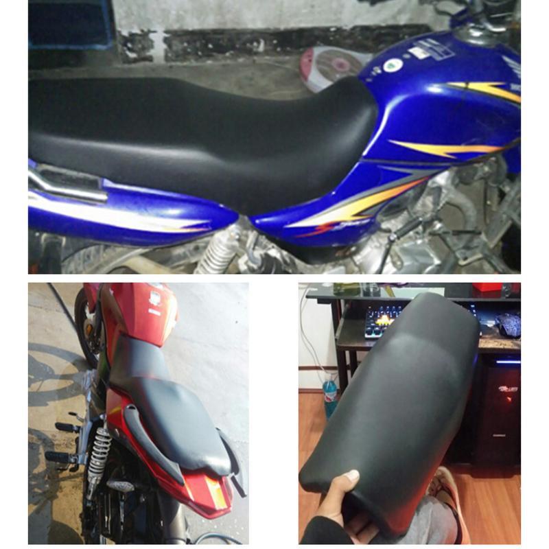 90*70cm Motorcycle Leather Seat Cover Wear-Resistant Universal Motorbike Scooter Electric Car Leather Seat Protector Black