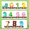 Magnetic Number Train Blocks: Colorful Wooden Educational Toy for Early Childhood