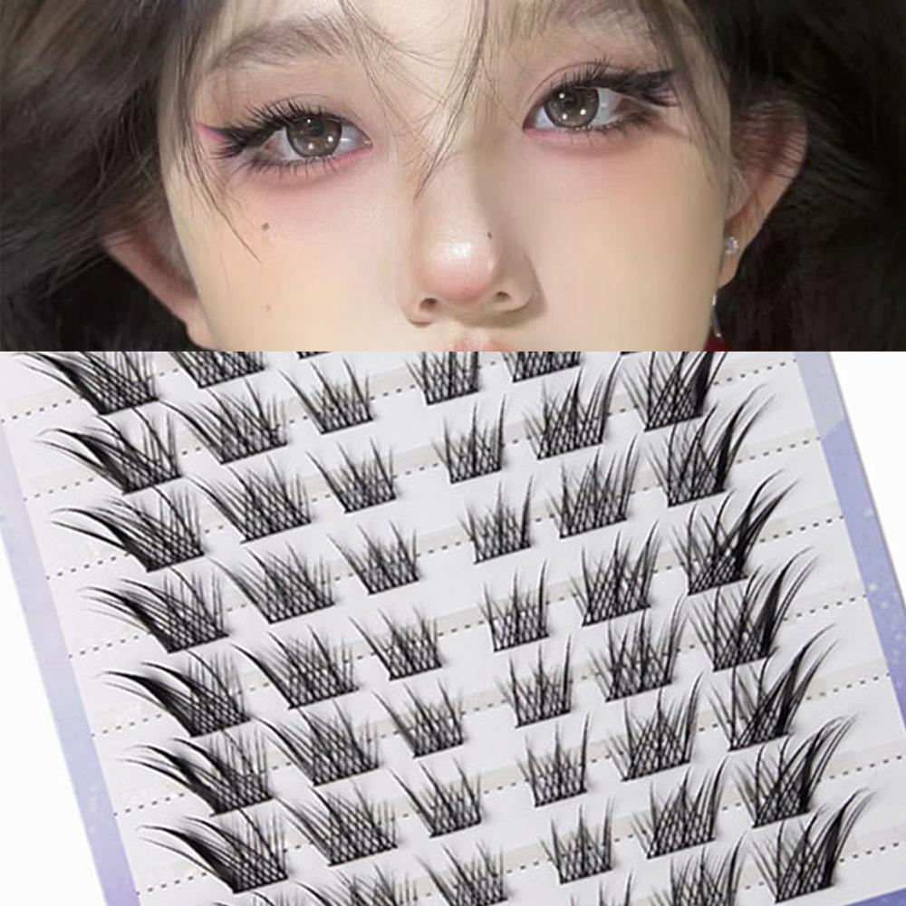 Manga Natural Lashes Clusters Wispy C Curl Individual Lashes  for Eyelash Extensions