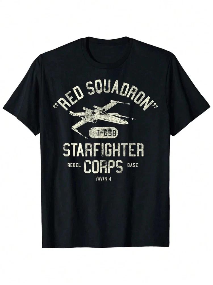 Happy Star Wars Red Squadron Distressed TShirt 3 S