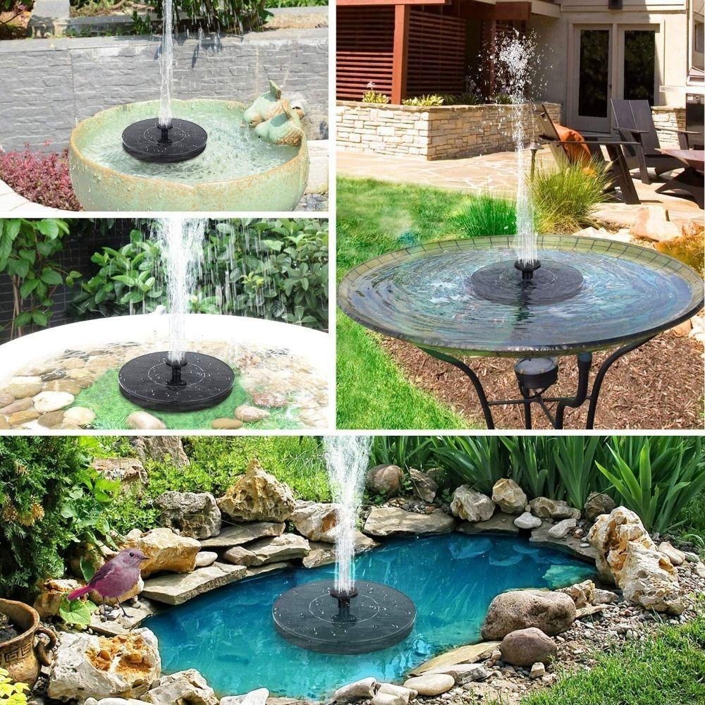 Waterproof Solar Fountain Pump 13/16/18cm Bird Bath Fountain  Outdoor