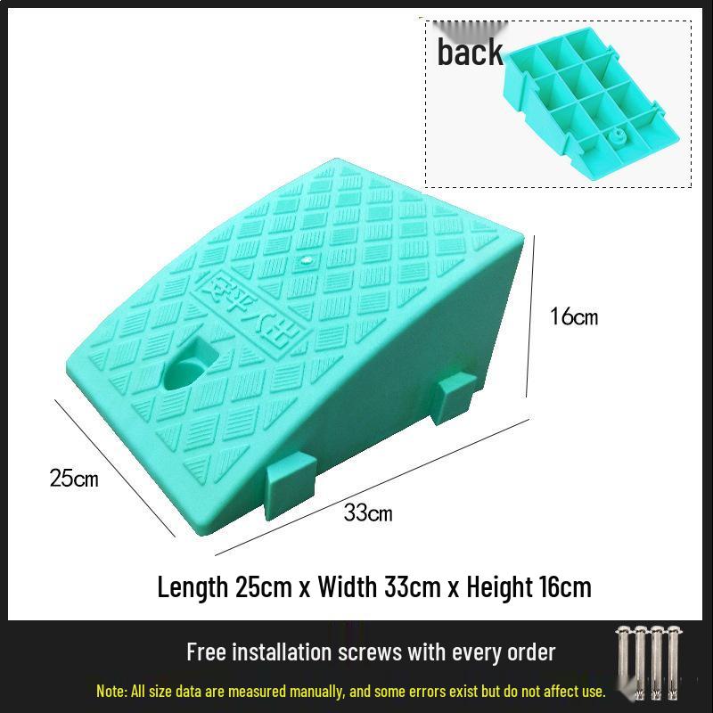 Car Ramp Sill Pad - Plastic Vehicle Curb Slope & Speed Bump