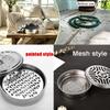 Mosquito Coil Holder Metal Mosquito Repellent Coil Holder with Lid Portable Incense Coil Burner for Outdoor Camping Patio Party
