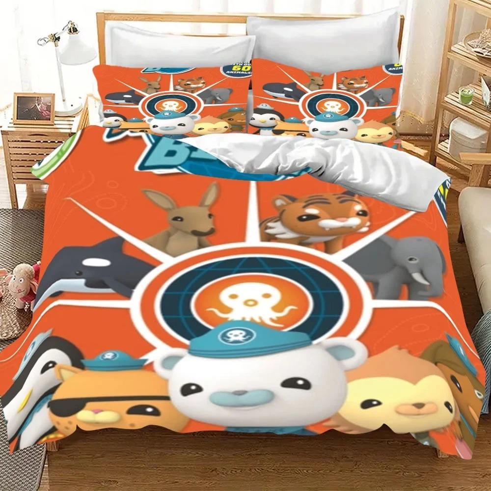 The Octonauts Barnacles 3D Printed Duvet Case Pillowcase Boy Girl Bedding Set Twin Full Queen King Size for Bedroom Decor