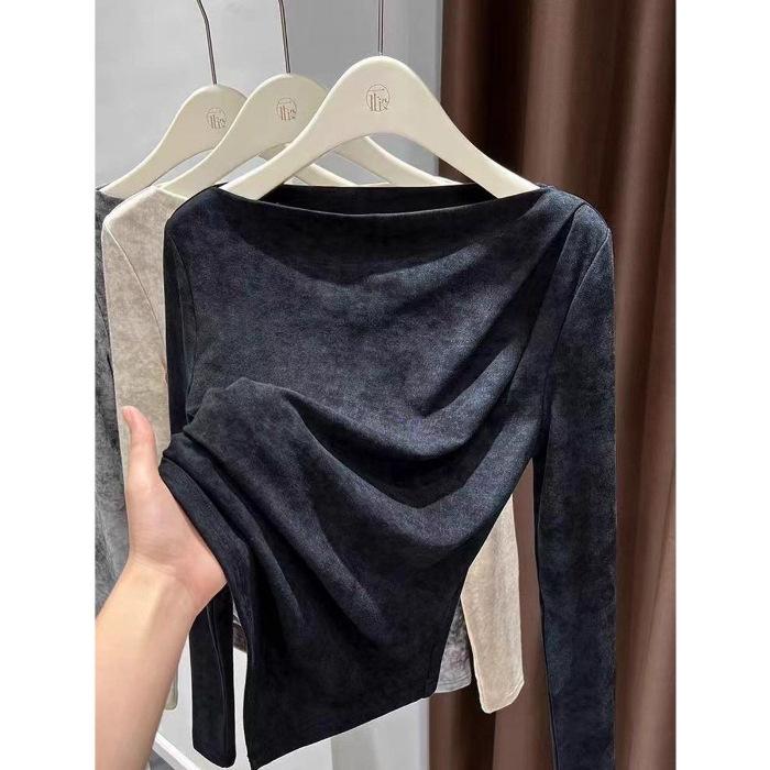 

Autumn Tie-Dye Long Sleeve Slimming Women s Top | Flattering Base Layer Shirt 500 pieces minimum чорний