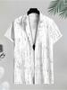 Men'S Casual Short Sleeve Shirt, Multiple Specifications Available, Polyester (Terylene) Material, Stylish Spot Pattern Print, Suitable for Daily Wear