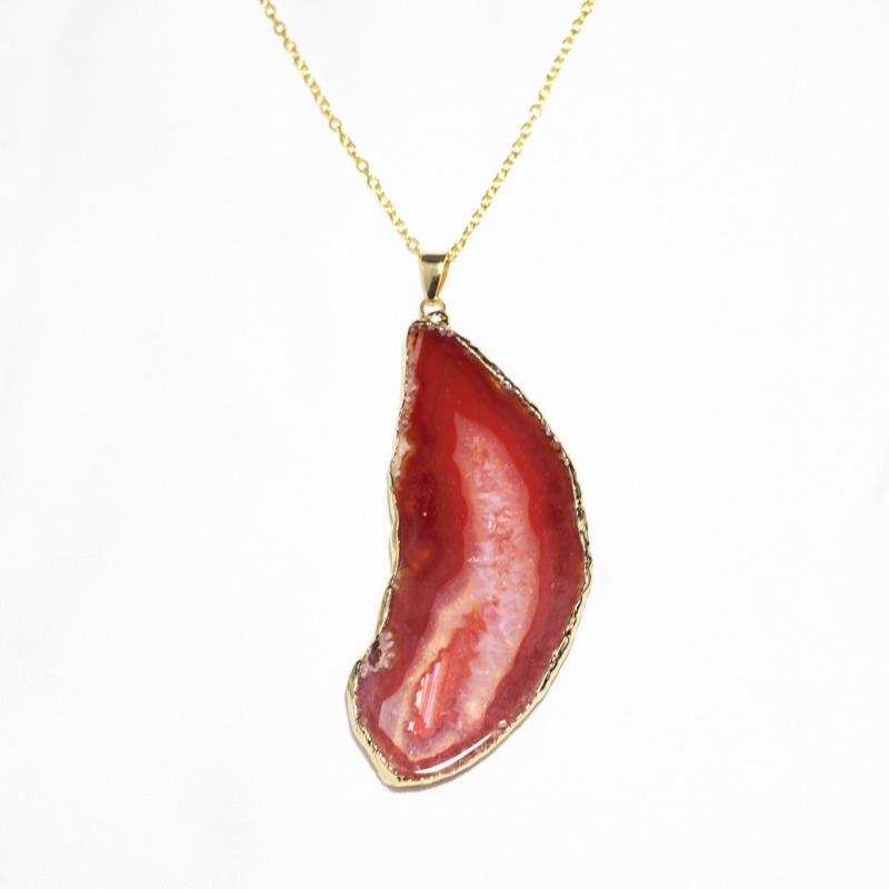 Amethyst fluorite agate naturale ciondolo irregolare pietra grezza grezza collana gioielli di moda gioielli in giada