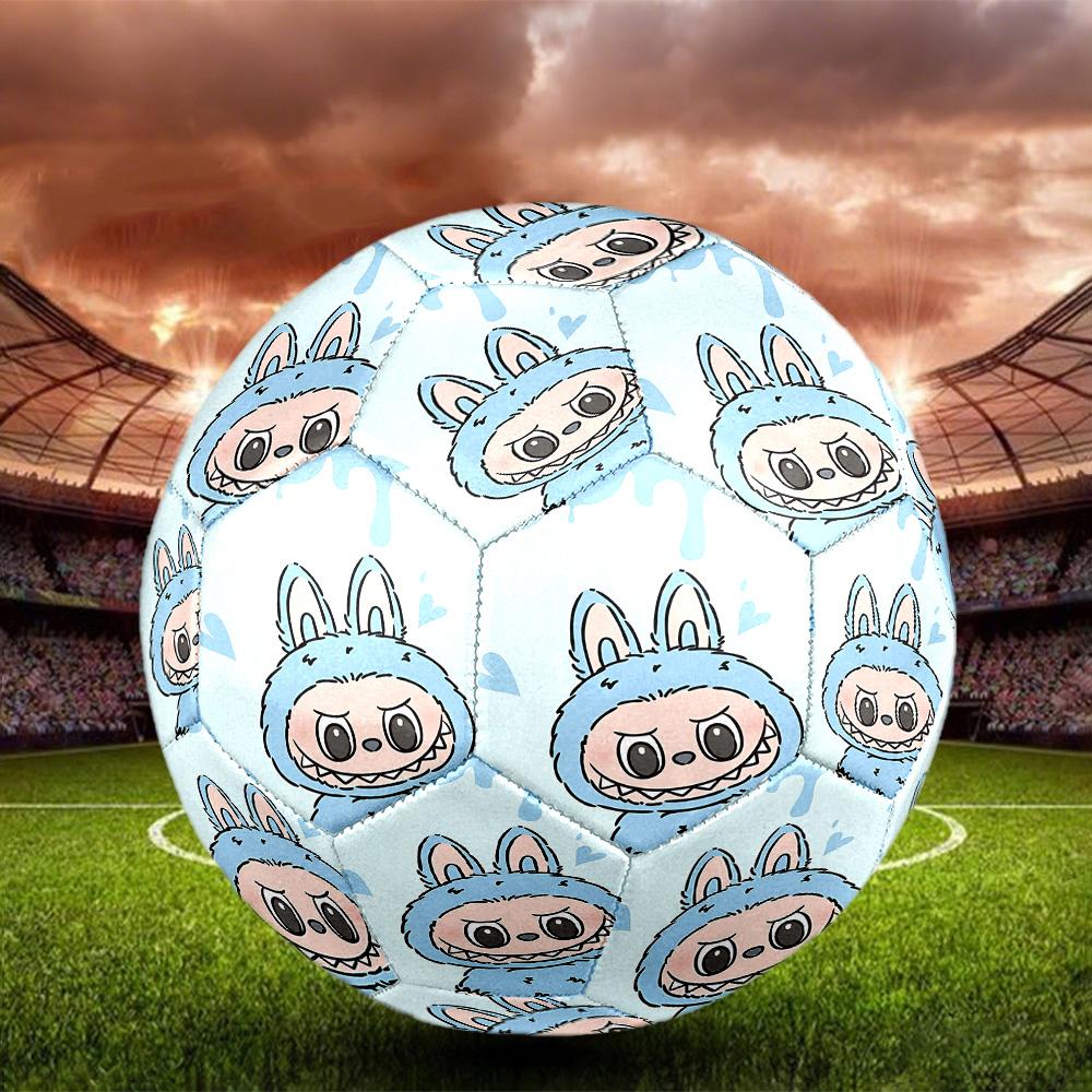 Labubu Print Size 5 Soccer Ball, Standard Match Football for Sports Game and Team Practice, Ideal Gift for Soccer Fans