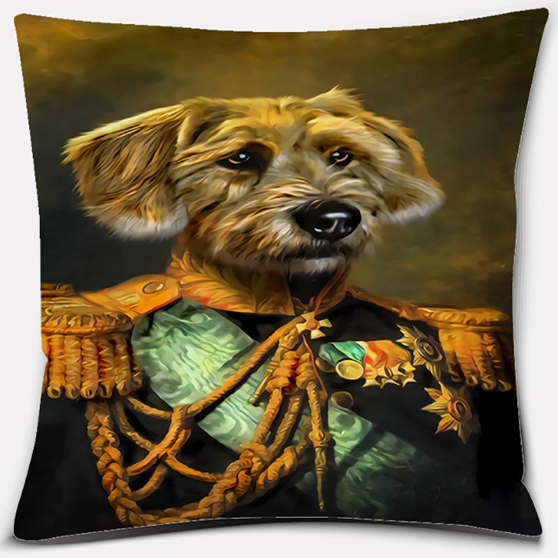 Seria portretów psów Wzór Poszewka na poduszkę Kwadratowa Dekoracja domu i biura