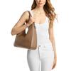 MICHAEL KORS Nayla Lazy Logo Print Faux Leather Hobo Shoulder Bag Medium Women's Tan