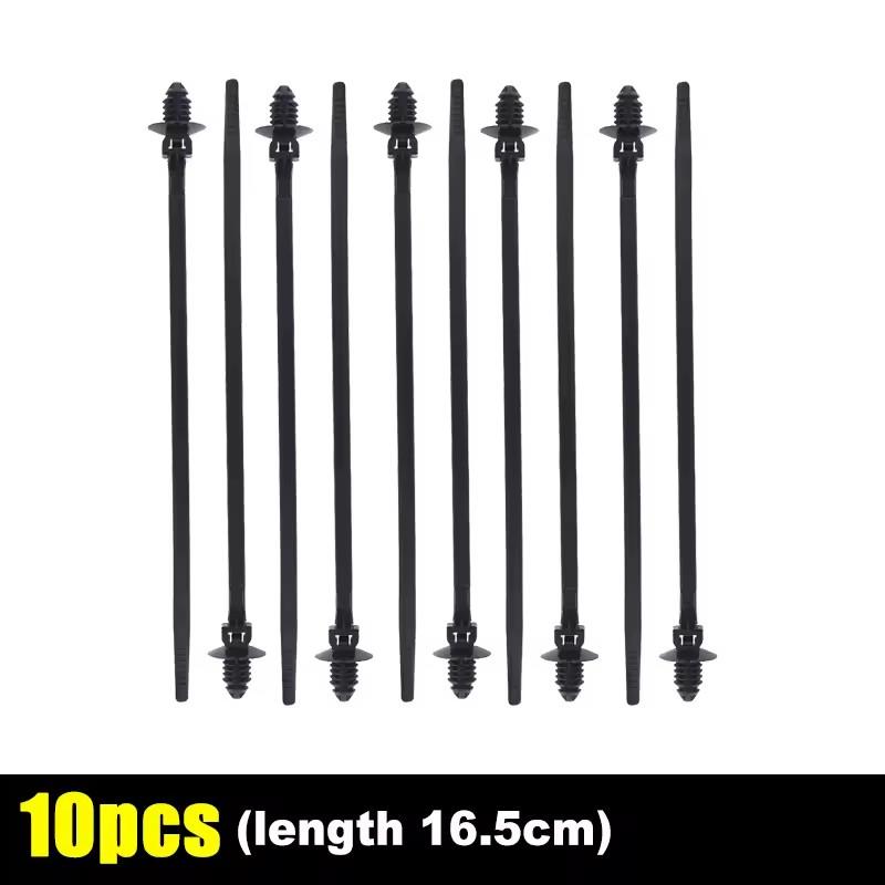

100/10pcs Nylon Self Locking Zip Tie Car Engine Bay Wiring Loom Retainer Clip Screw Mount Fastener Universal Car Wire Management