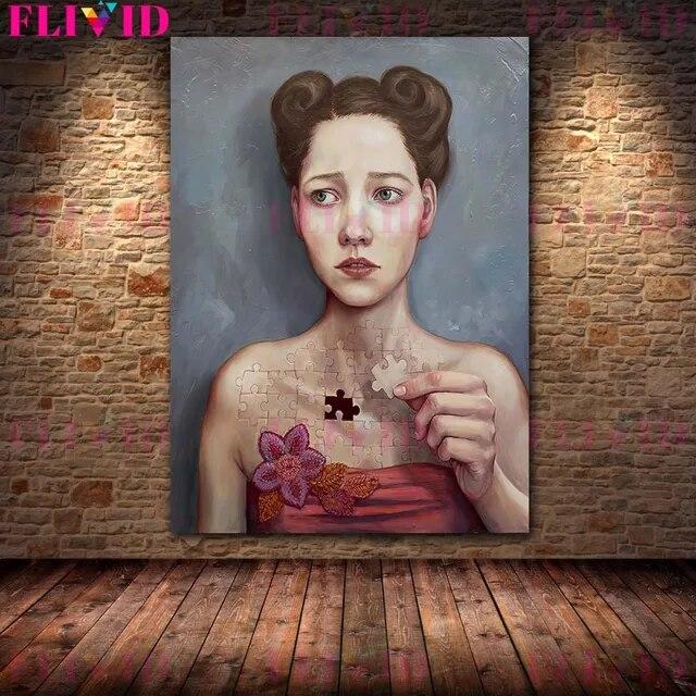 Butterfly Fairy,Mermaid Lady,Chessboard Queen Wall Art Canvas Painting Thorn Witch Surreal Art Poster And Print Home Decoration No Frame