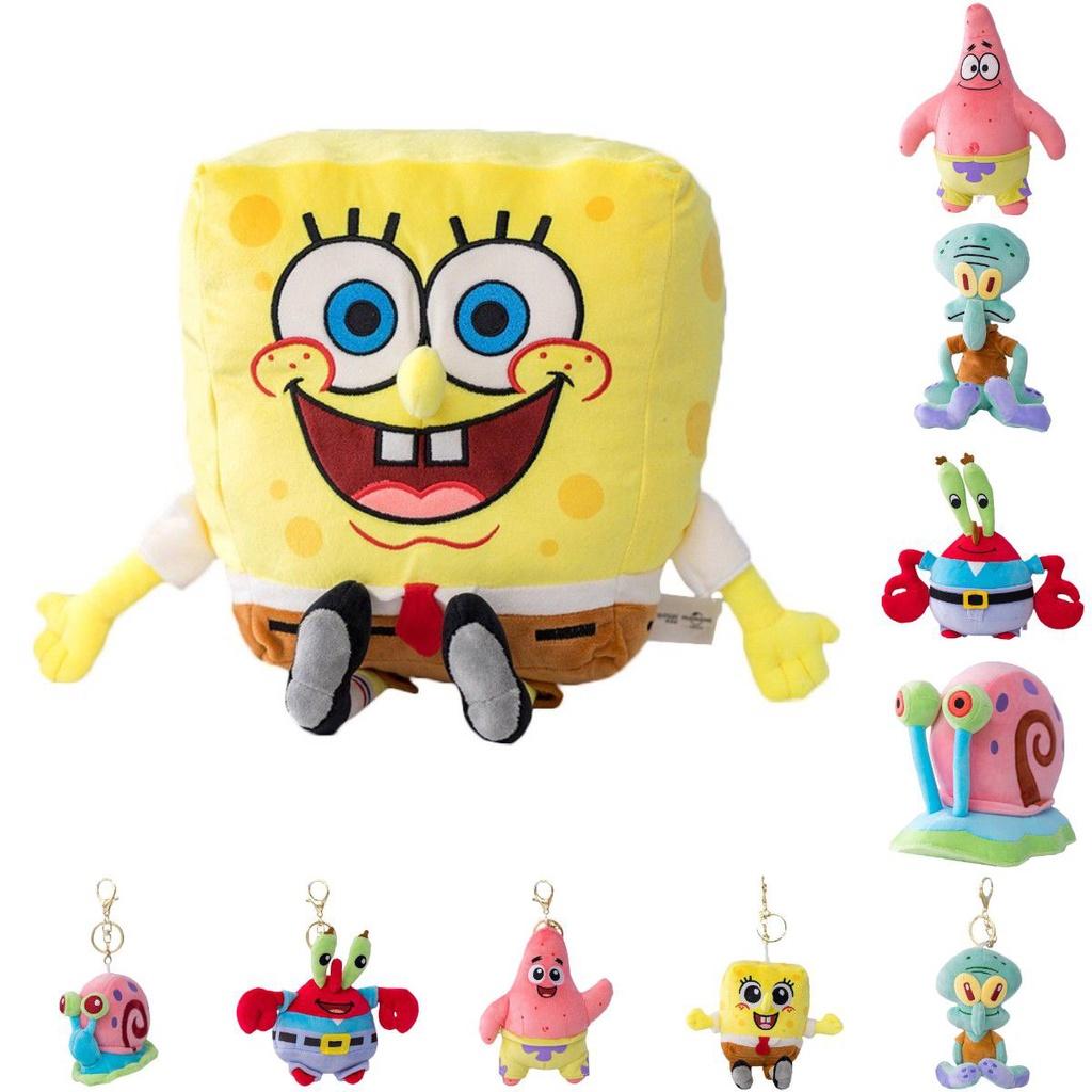 Superweicher Spongebob Patrick Star Thaddäus Plüschanhänger für Kinder Mädchen Niedlich Kawaii Stoffpuppe Geschenk
