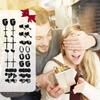 15 Pairs Of Stainless Steel Men's Earrings Black Perforated Clip Type