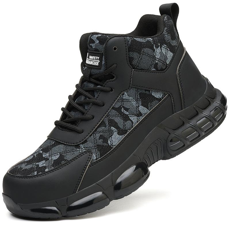 

кожаные рабочие кроссовки легкие водонепроницаемые рабочие туфли стальной носок рабочие ботинки для мужчин женщин защита от прокола нескользящая защитная обувь 36