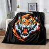 1pc Domineering Tiger Blanket Seasonal Universal Home Decorative Throw Blanket for Room, Gift Idea for and , Living Room .K034
