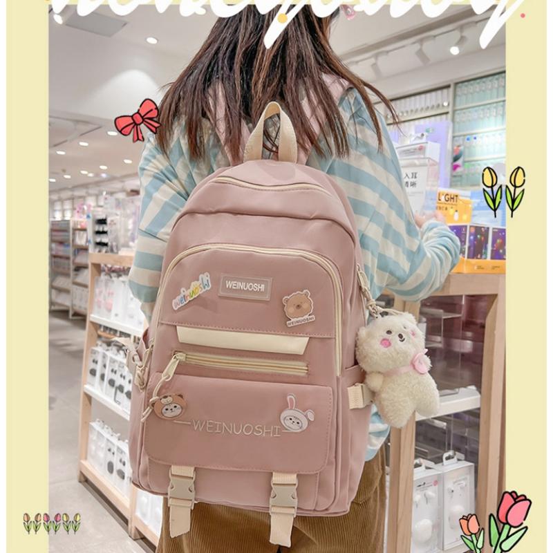 Korean Version of Female High School Students Middle School Students Large Capacity Backpacks Travel Backpacks Leisure Cute Backpacks