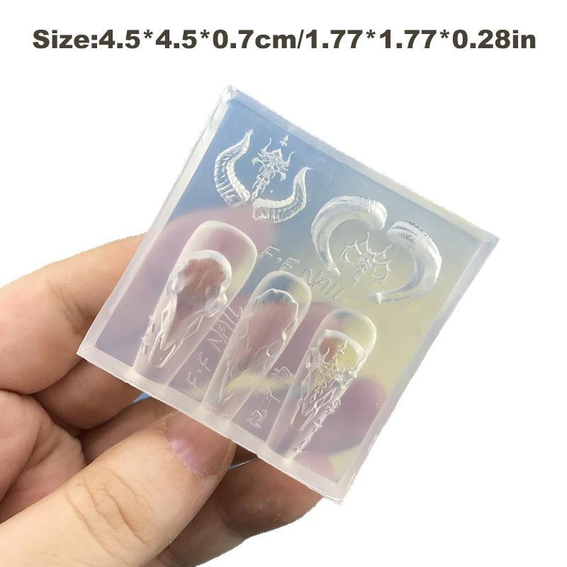 Silikonová 3D forma na Sheepshead, forma na nehtové umění, nehtové ozdoby, manikúrní nástroj, forma na nehty, forma na DIY ruční práce, dekorace nehtů, salonní potřeba